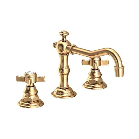 Newport Brass Widespread Lavatory Faucet in Polished Brass Uncoated (Living) 1000-03N
